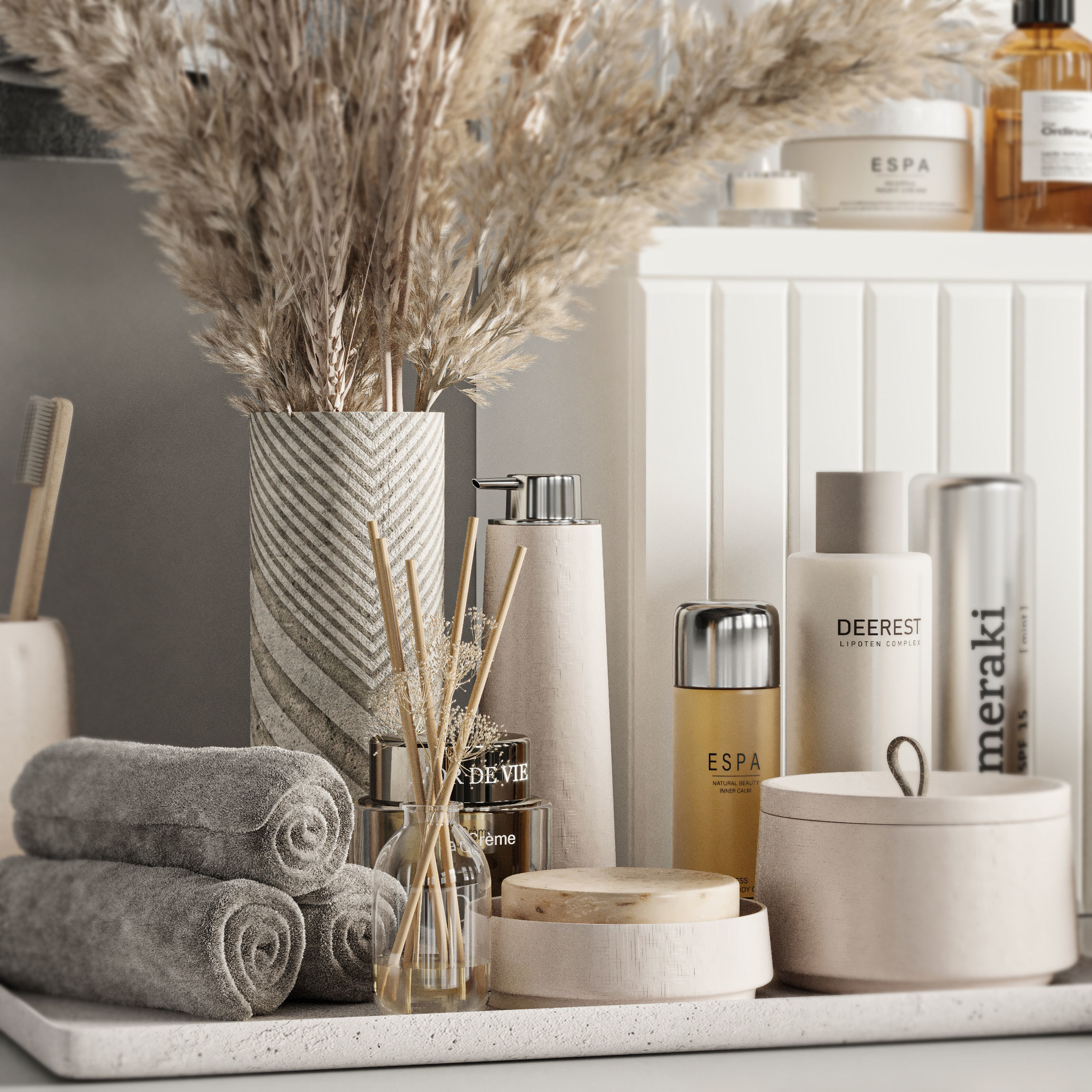 Bathroom accessories Set 3D model_1