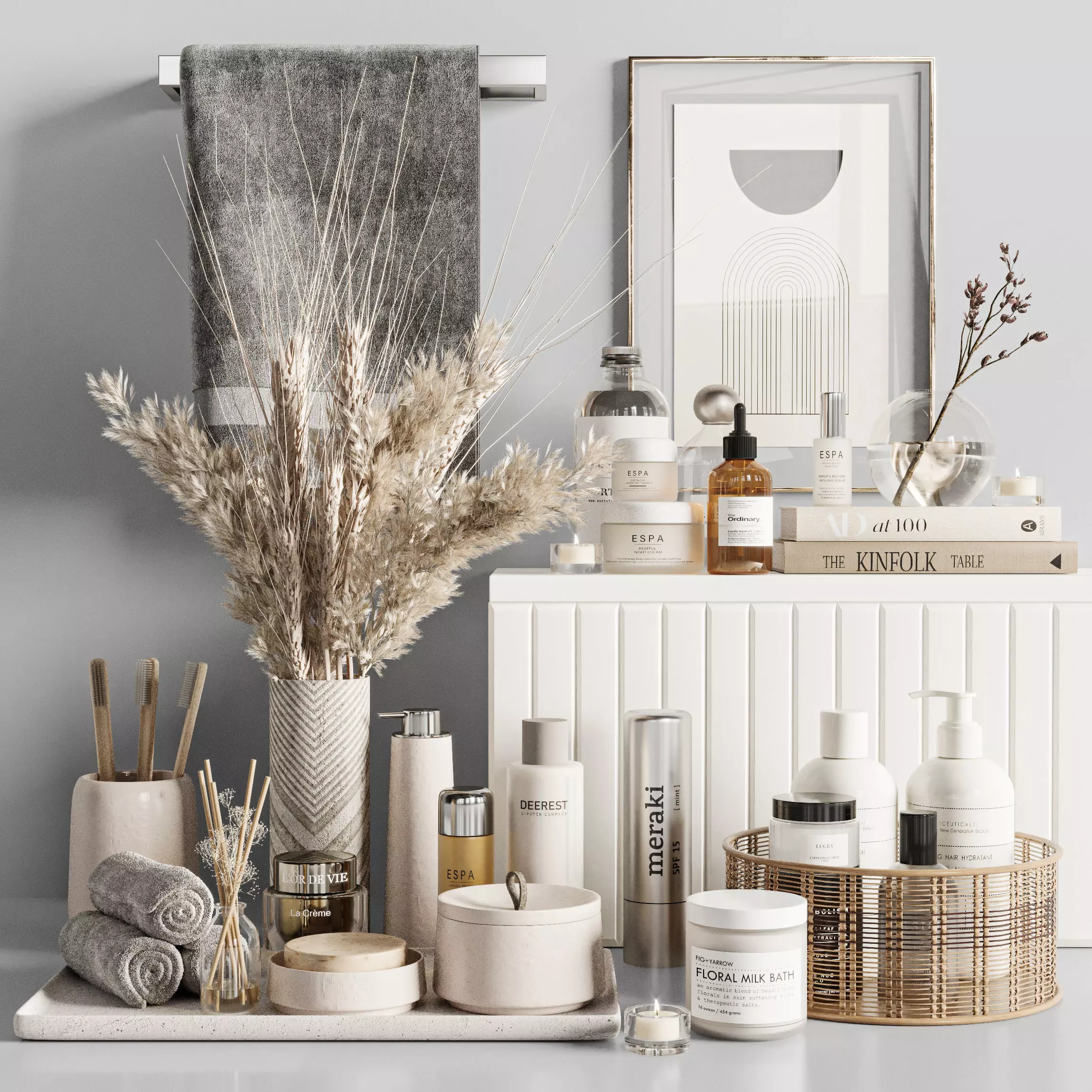 Bathroom accessories Set 3D model_0