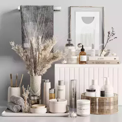 Bathroom accessories Set 3D model Bathroom accessories Set 3D model