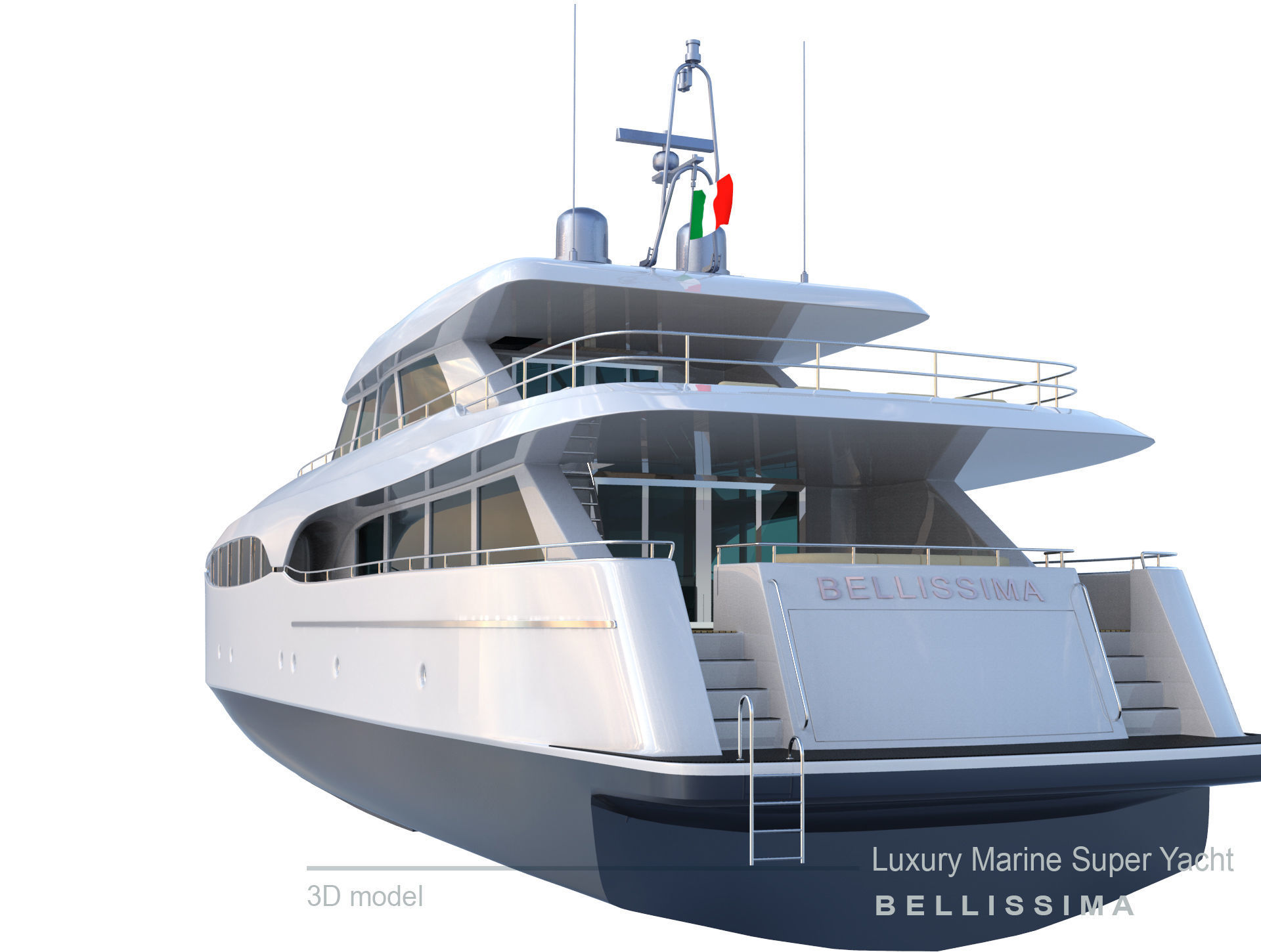 Super Yacht Bellissima 3D model_12