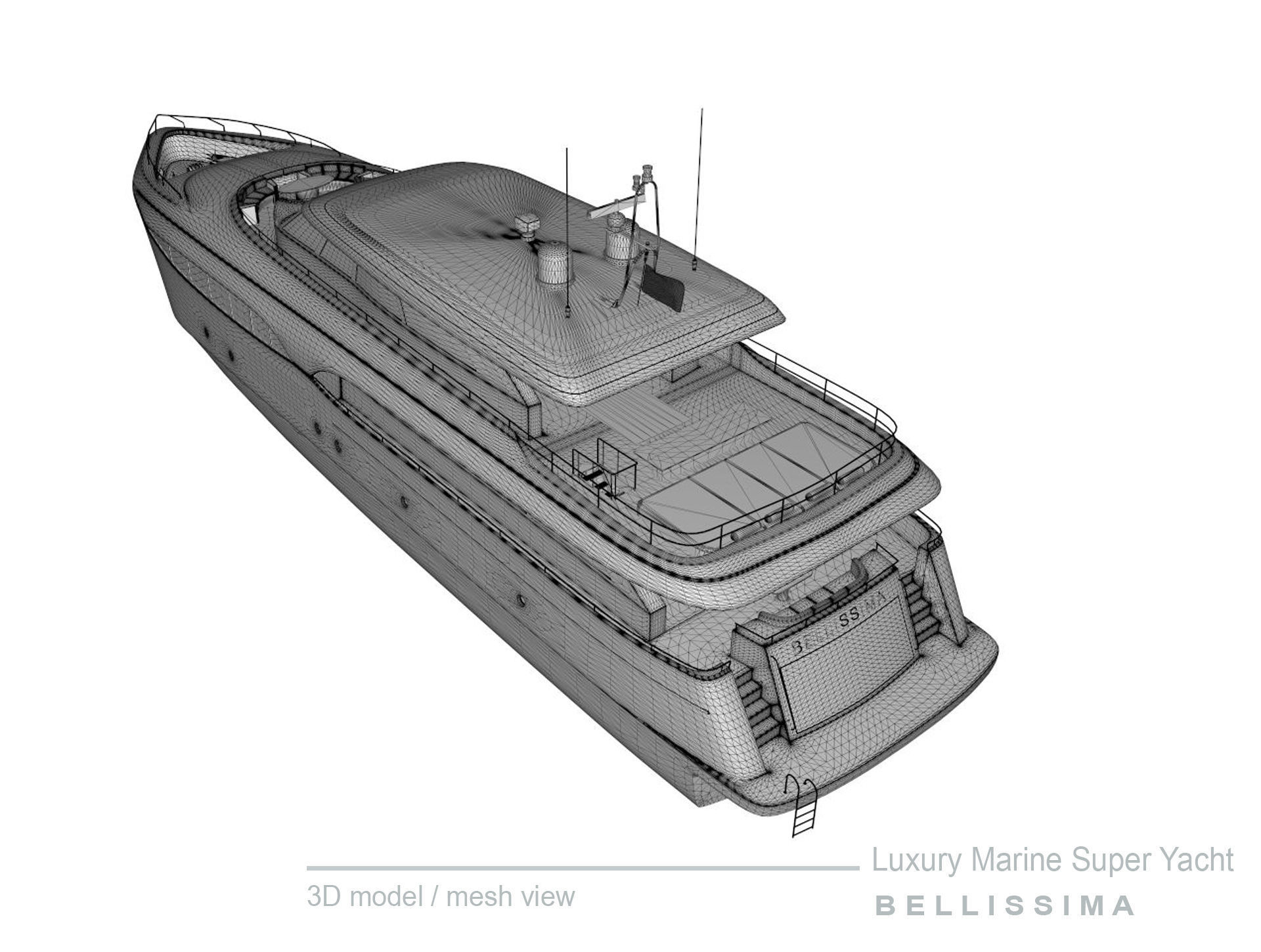 Super Yacht Bellissima 3D model_16