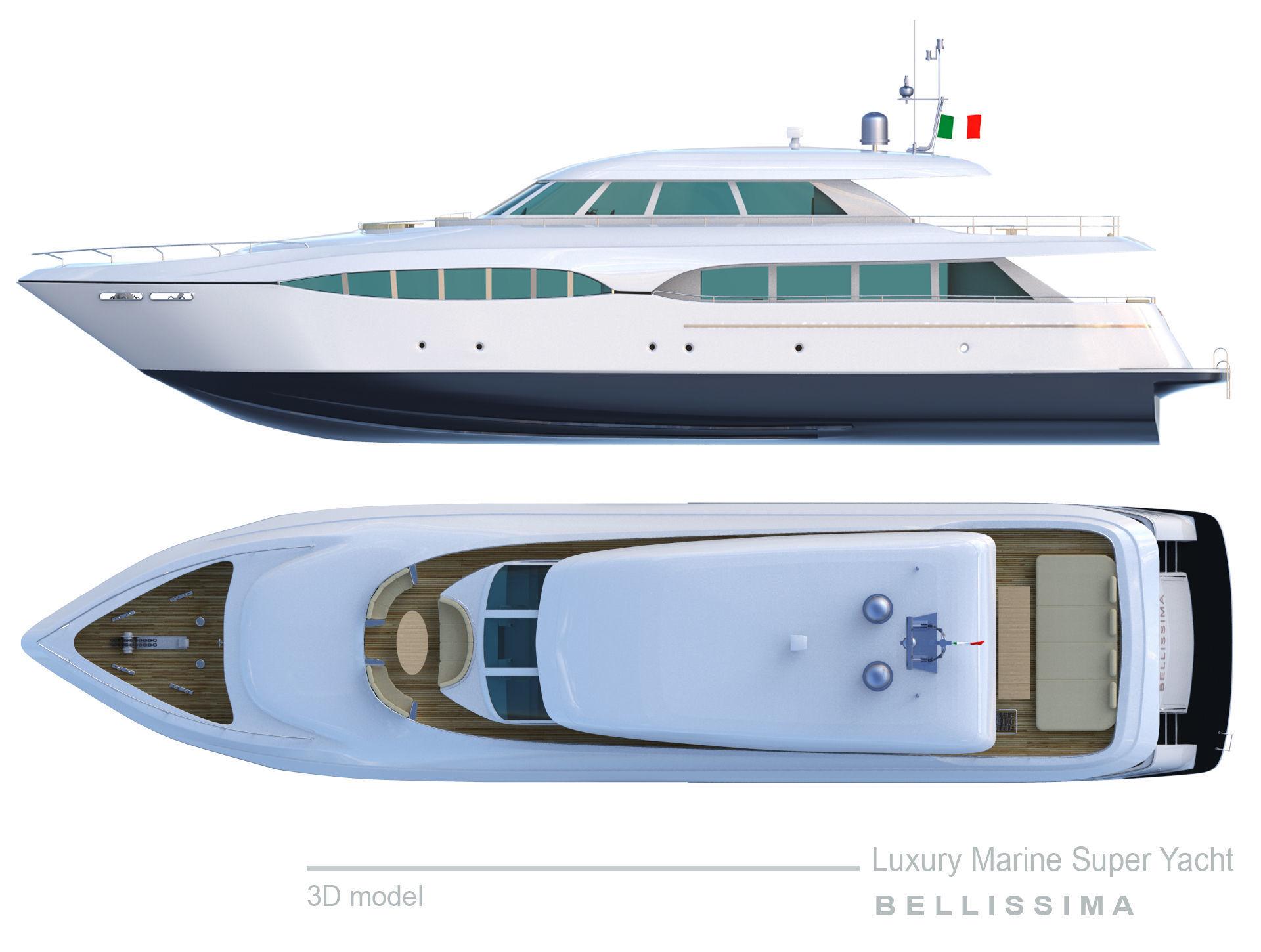 Super Yacht Bellissima 3D model_6