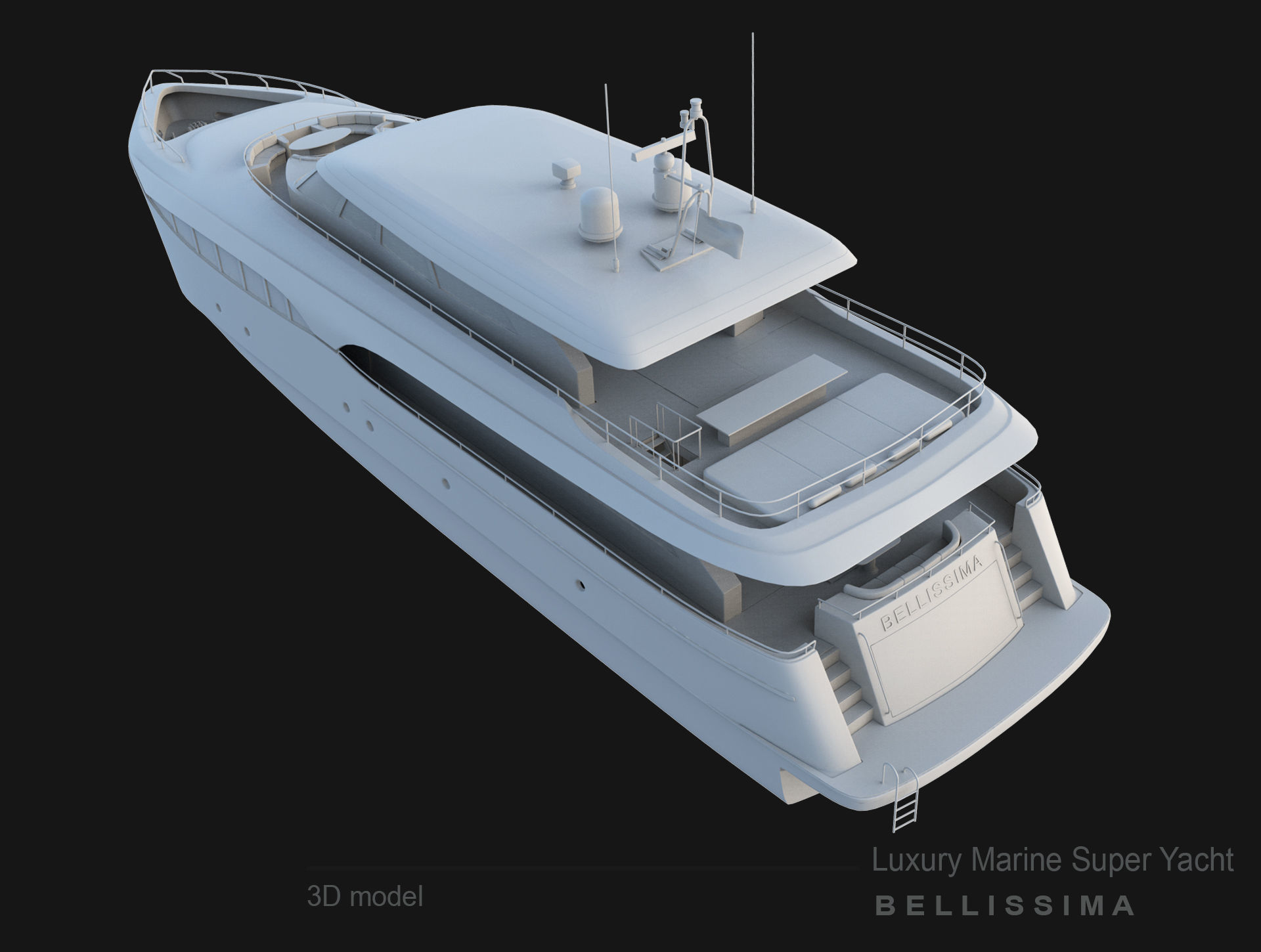 Super Yacht Bellissima 3D model_13