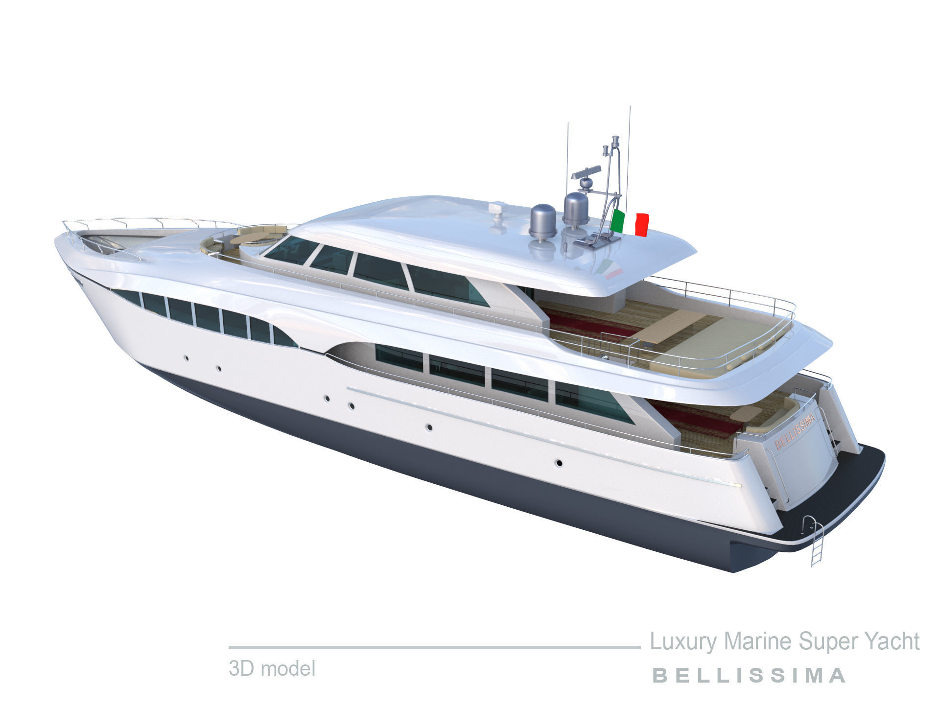 Super Yacht Bellissima 3D model_11