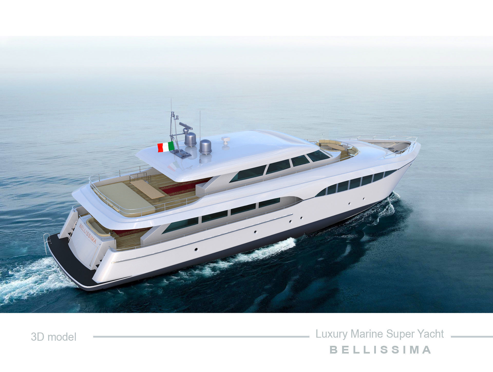 Super Yacht Bellissima 3D model_1