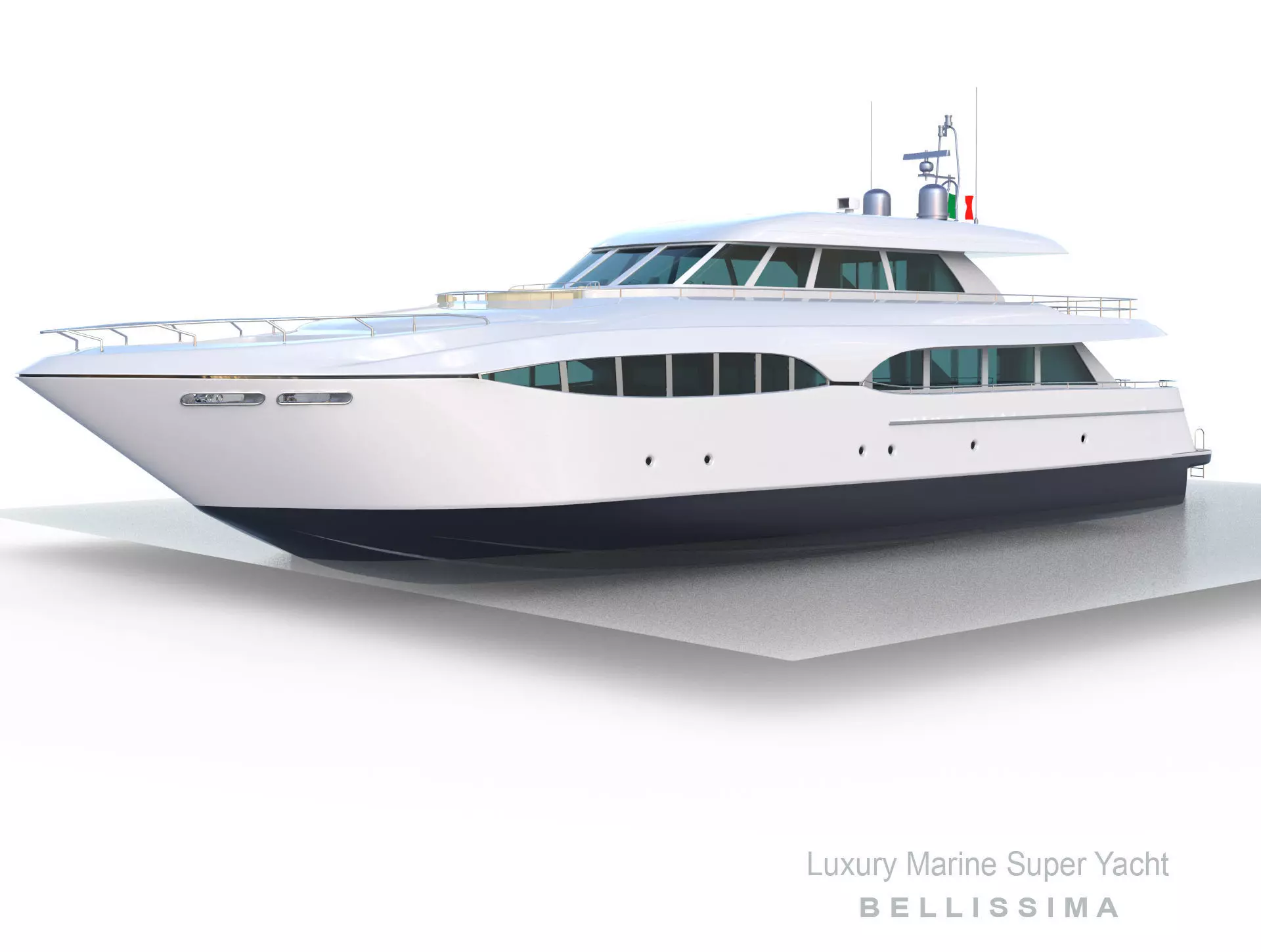Super Yacht Bellissima 3D model_0
