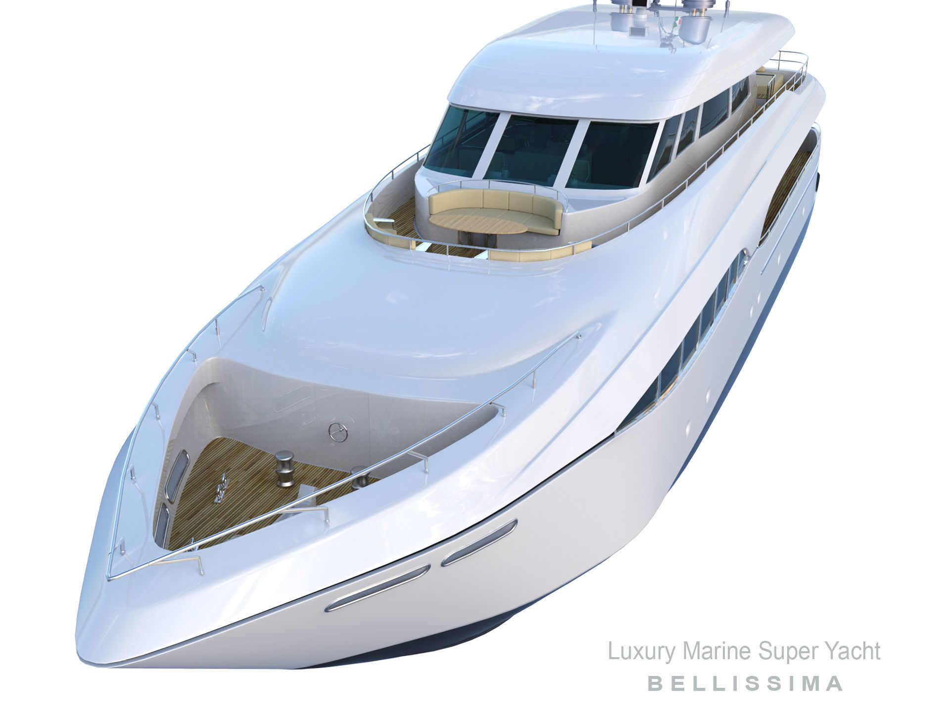 Super Yacht Bellissima 3D model_3