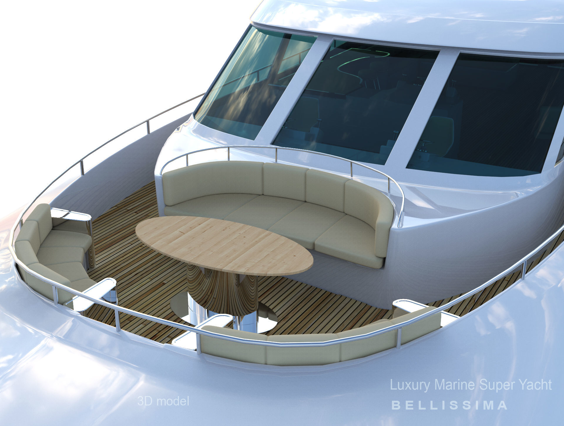Super Yacht Bellissima 3D model_4