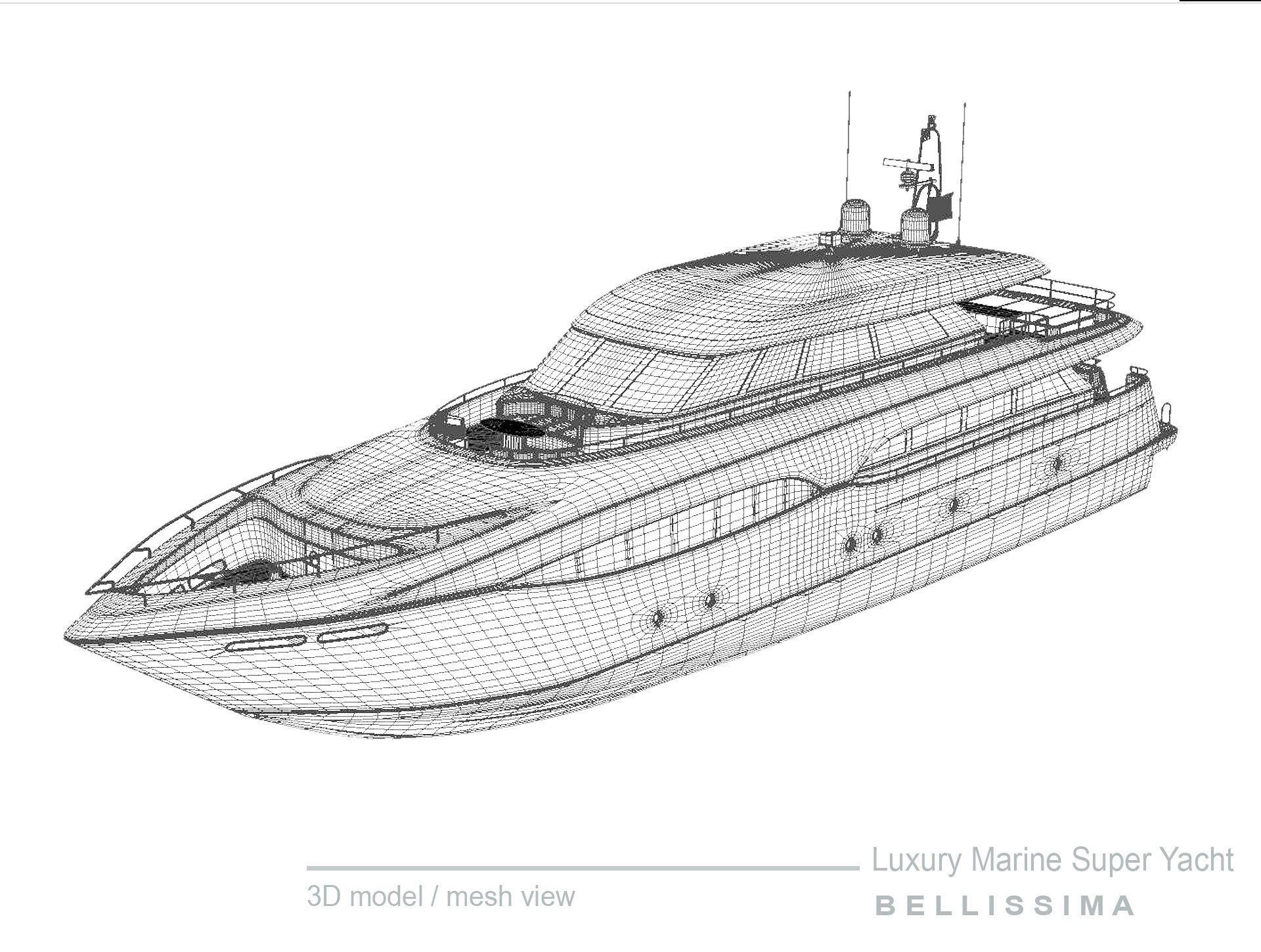 Super Yacht Bellissima 3D model_15
