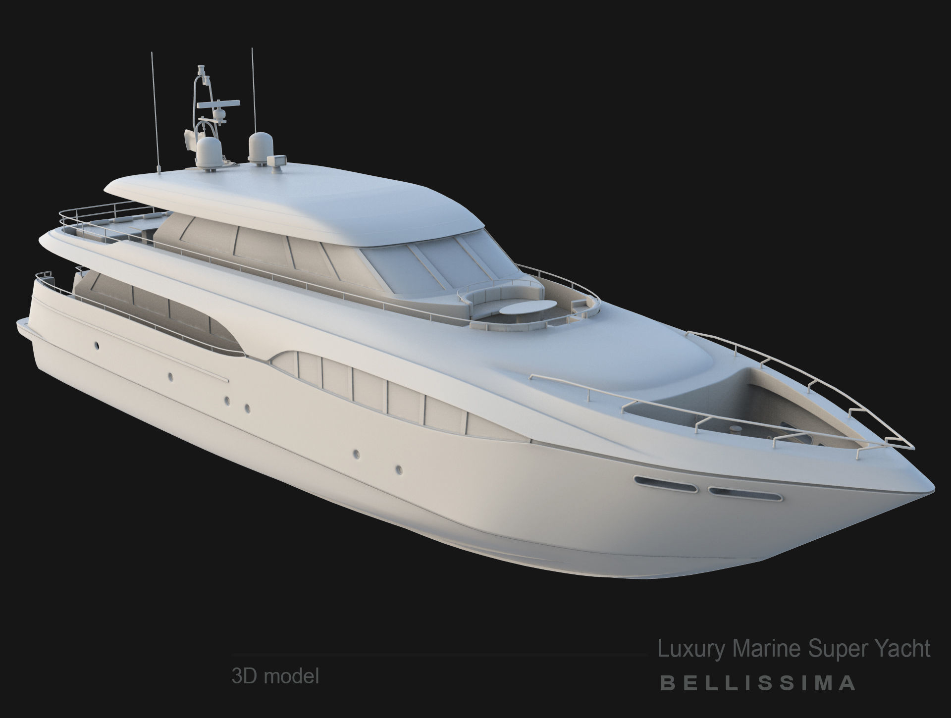 Super Yacht Bellissima 3D model_14