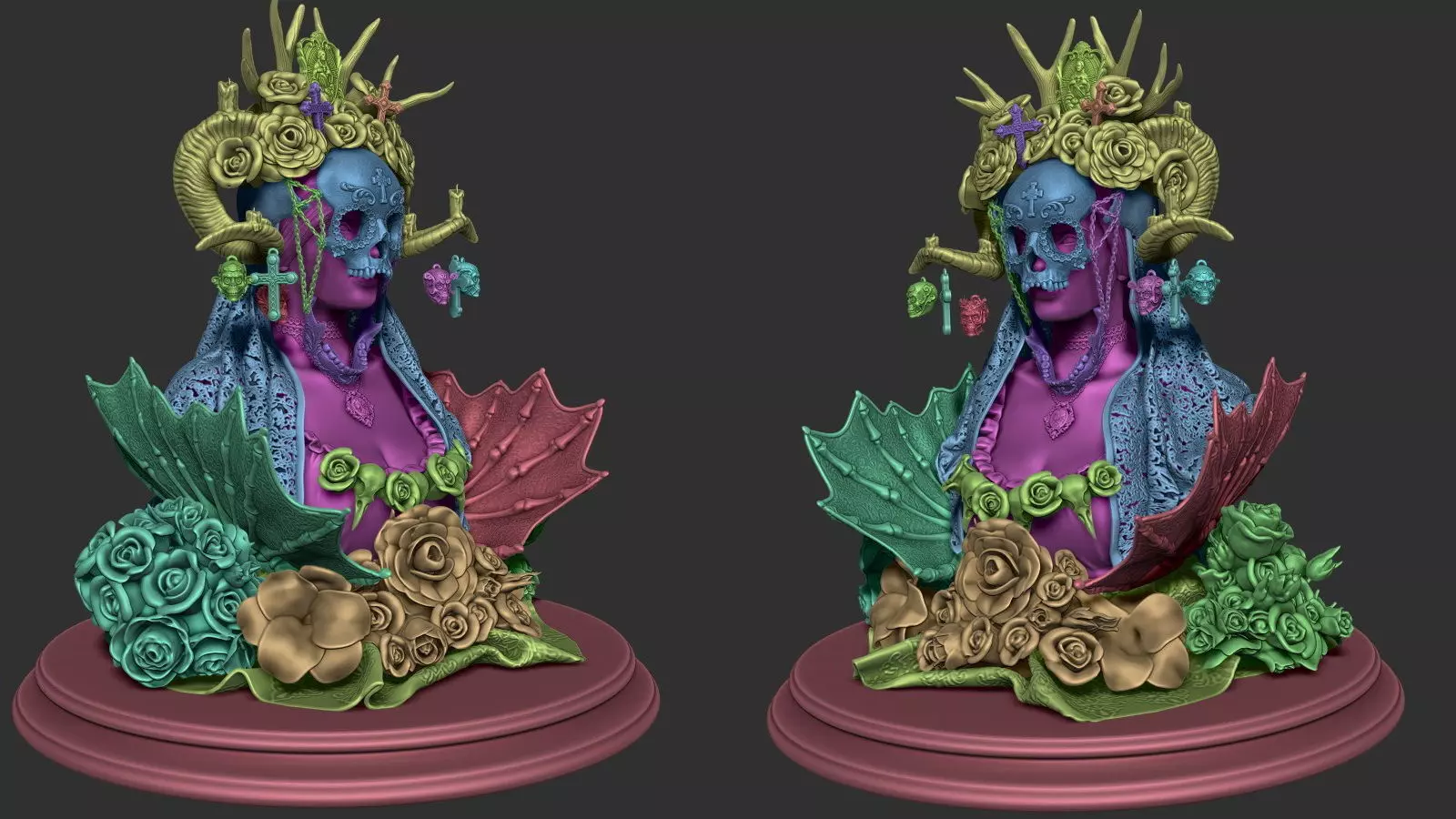 Dia De Los Muertos miniature 3D Print Ready 3D print model