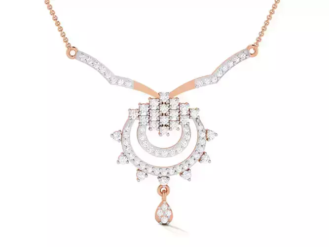Light Weight Diamond Necklace 3dm renders details