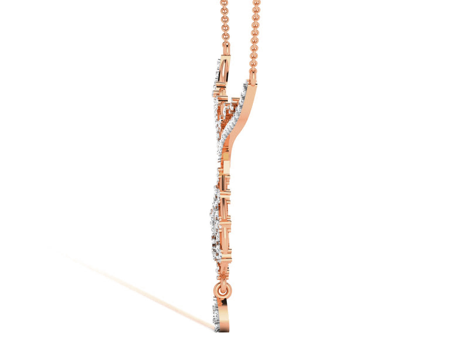 Light Weight Diamond Necklace 3dm renders details 3D print model_3