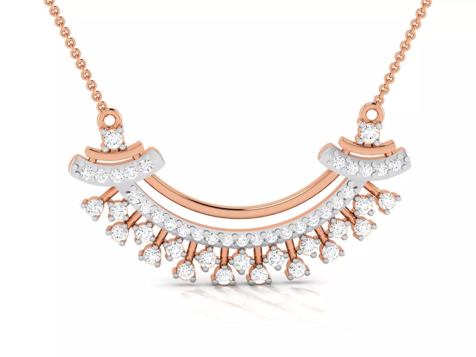 Light Weight Diamond Necklace 3dm renders details 3D print model