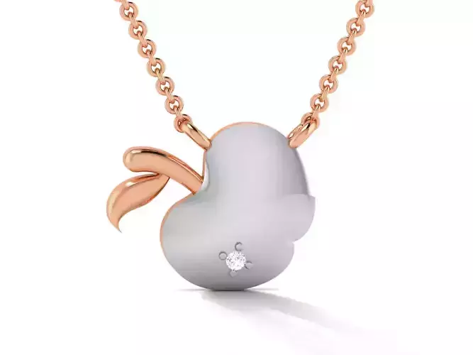 Apple Light Weight Diamond Necklace 3dm renders details