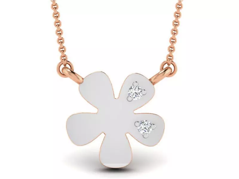 Flower Light Weight Diamond Necklace 3dm renders details 3D print model