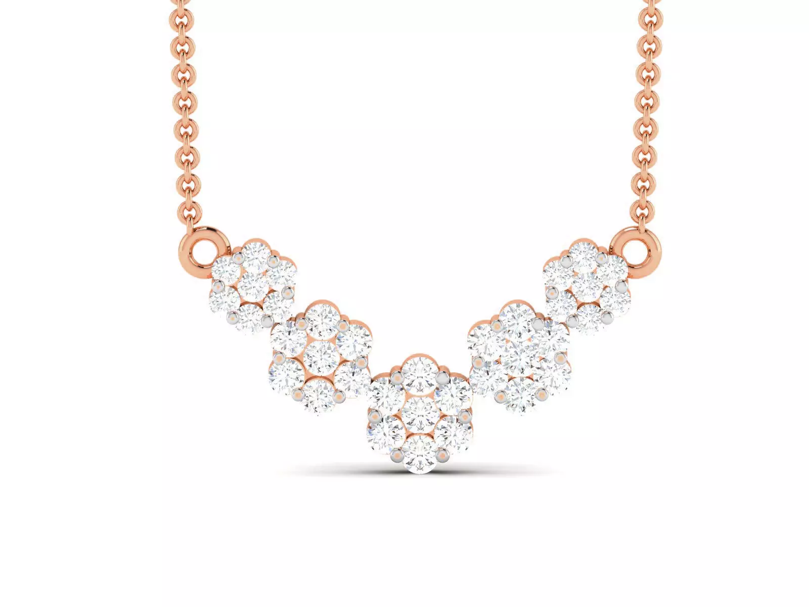 Light Weight Diamond Necklace 3dm renders details 3D print model