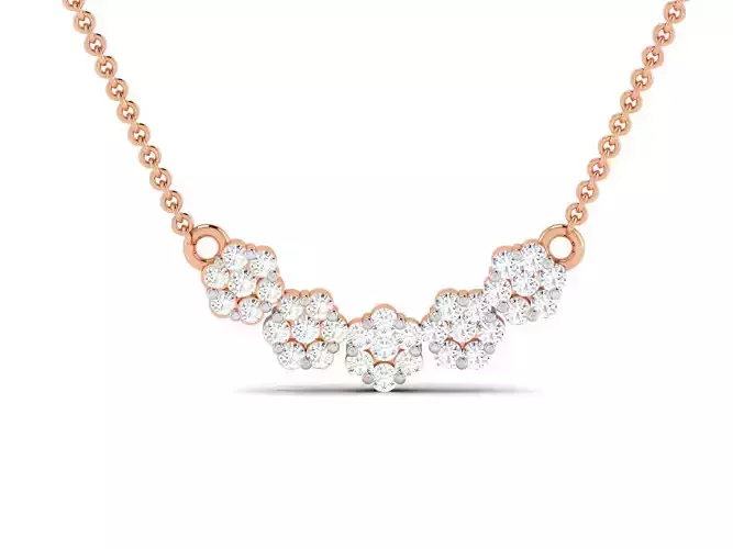 Light Weight Diamond Necklace 3dm renders details