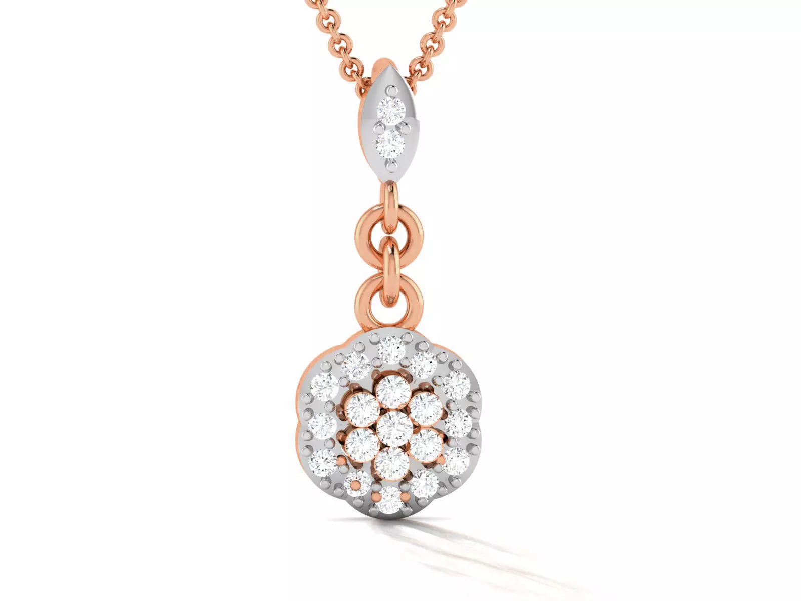 Light Weight Diamond Necklace 3dm renders details 3D print model_0