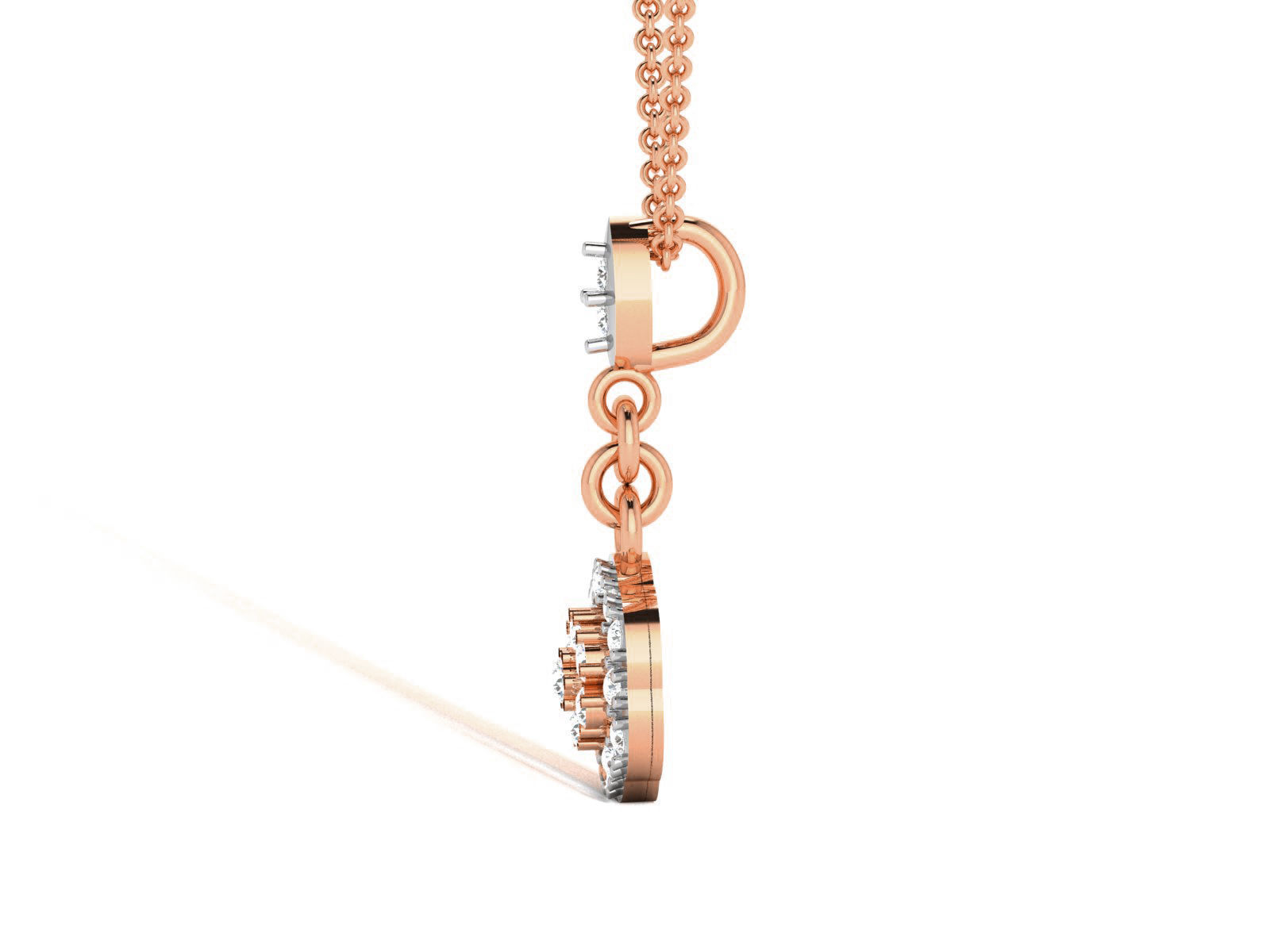 Light Weight Diamond Necklace 3dm renders details 3D print model_3