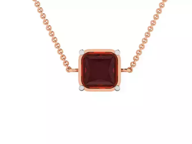 Solitaire Light Weight Diamond Necklace 3dm renders details