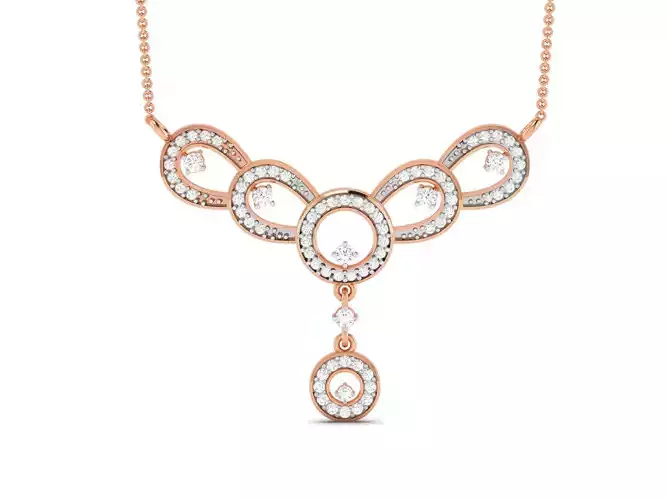 Light Weight Diamond Necklace 3dm renders details