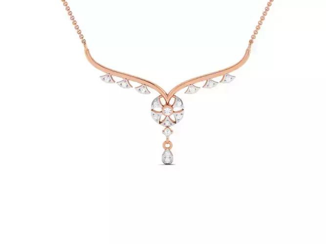Light Weight Diamond Necklace 3dm renders details