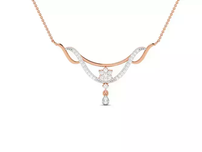 Light Weight Diamond Necklace 3dm renders details