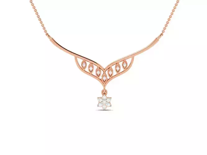 Light Weight Diamond Necklace 3dm renders details