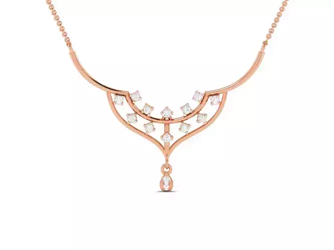 Light Weight Diamond Necklace 3dm renders details