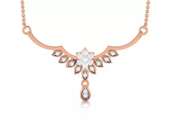 Light Weight Diamond Necklace 3dm renders details
