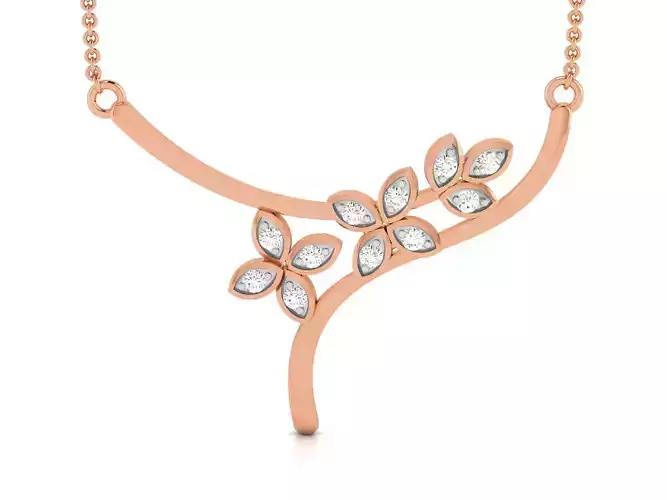 Light Weight Diamond Necklace 3dm renders details