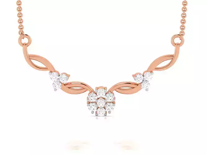 Light Weight Diamond Necklace 3dm renders details