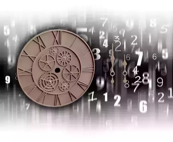 Steampunk clock background