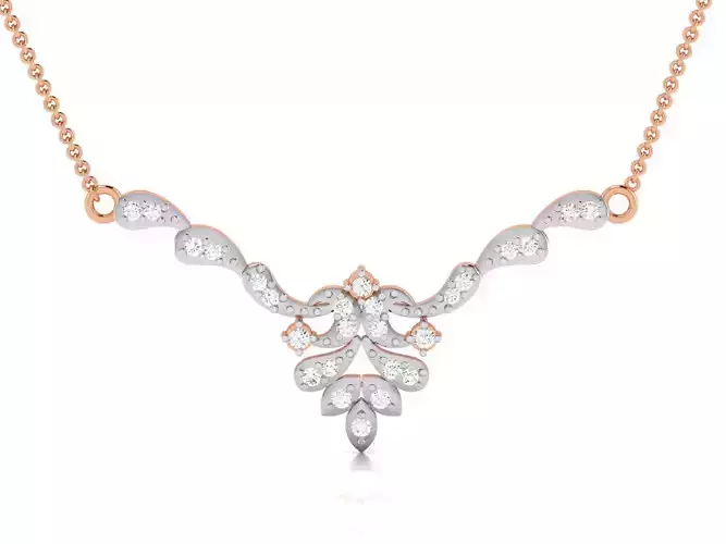 Light Weight Diamond Necklace 3dm renders details