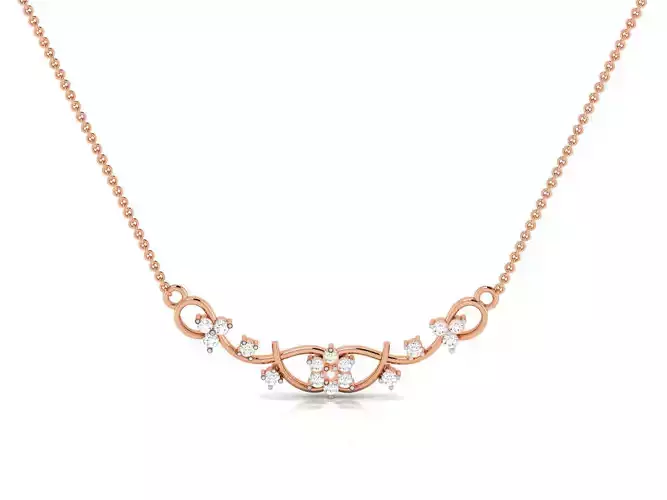 Light Weight Diamond Necklace 3dm renders details