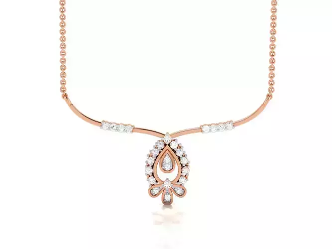 Light Weight Diamond Necklace 3dm renders details