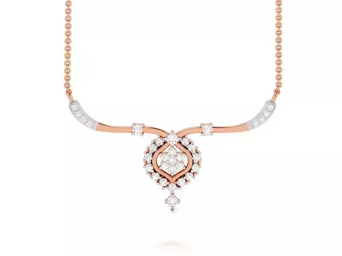 Light Weight Diamond Necklace 3dm renders details