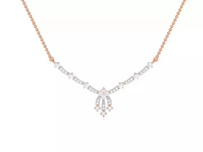 Light Weight Diamond Necklace 3dm renders details