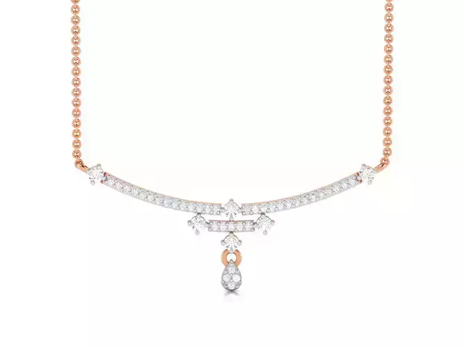 Light Weight Diamond Necklace 3dm renders details