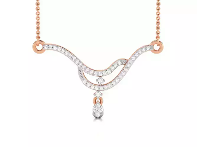 Light Weight Diamond Necklace 3dm renders details