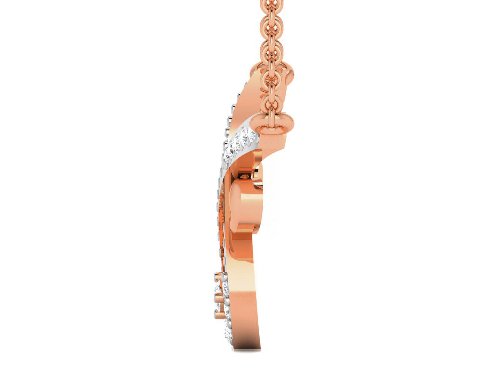 Light Weight Diamond Necklace 3dm renders details 3D print model_3