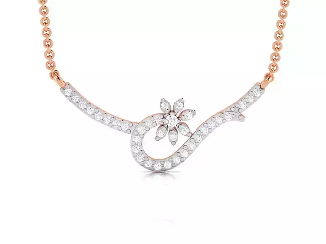 Light Weight Diamond Necklace 3dm renders details