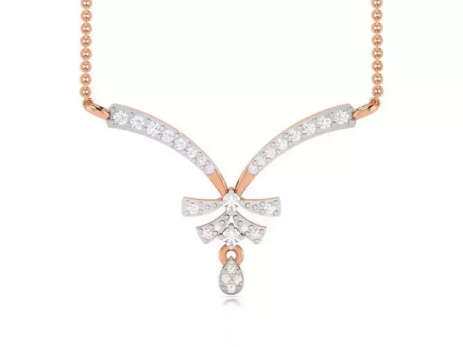 Light Weight Diamond Necklace 3dm renders details