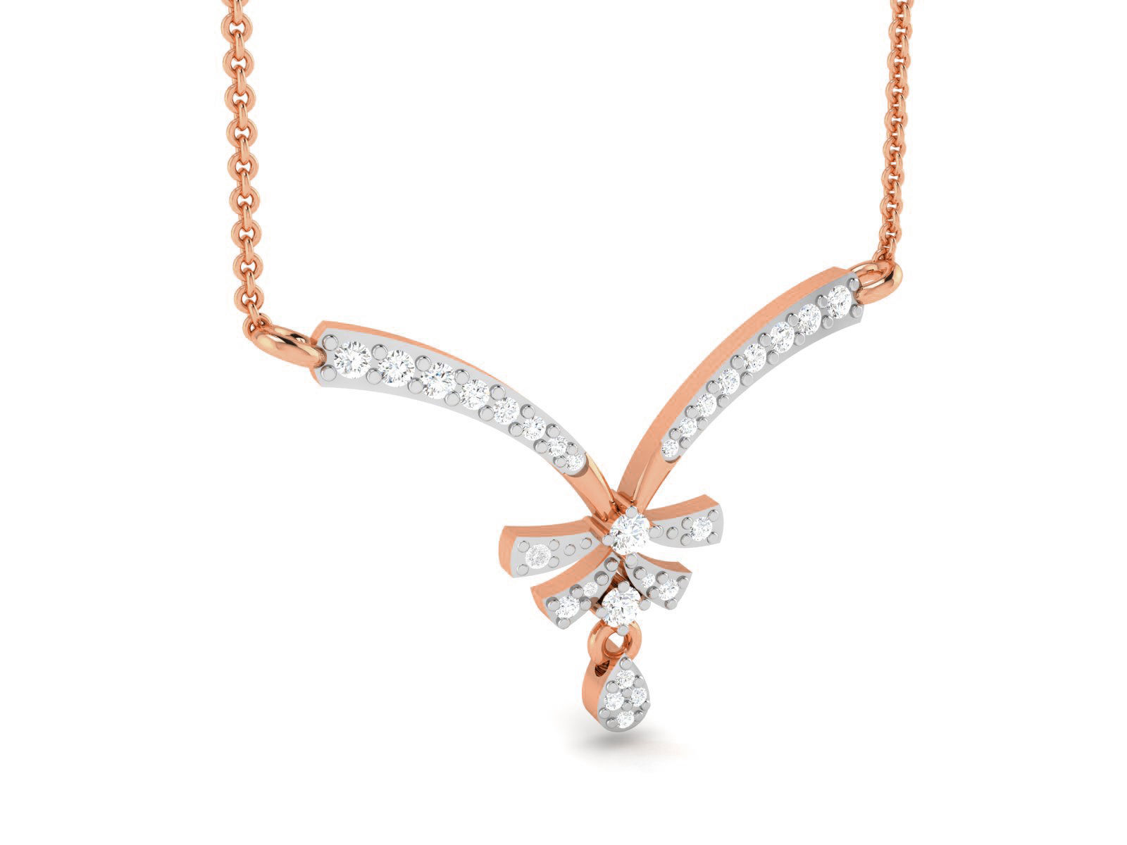 Light Weight Diamond Necklace 3dm renders details 3D print model_2