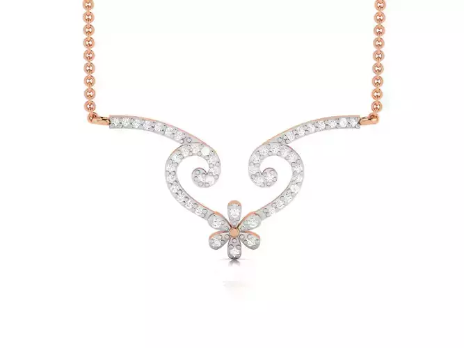 Light Weight Diamond Necklace 3dm renders details