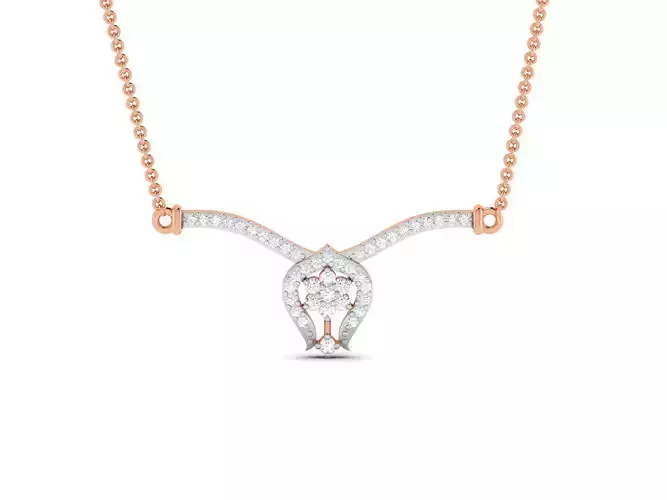 Light Weight Diamond Necklace 3dm renders details