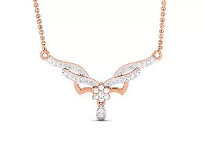 Light Weight Diamond Necklace 3dm renders details