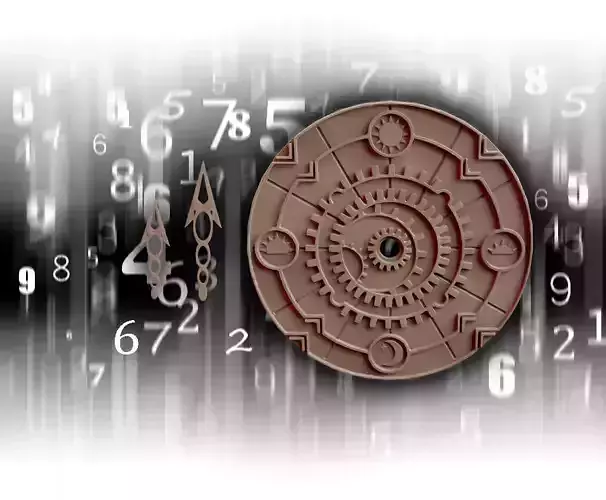 Astronomical clock with numbers