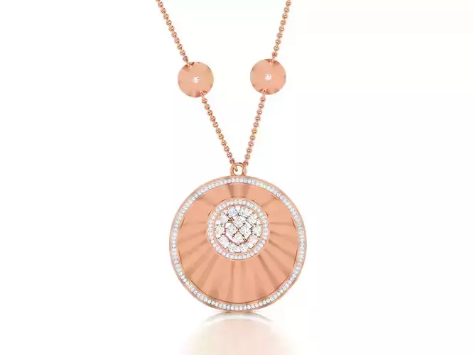 Light Weight Diamond Necklace 3dm renders details